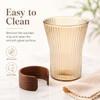 DECHOUS Amber Glass Toothbrush Holder Cup for Bathroom
