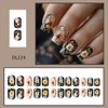 Square Press on Nails Short Fake Nails Full Cover Glossy