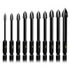 10-Piece Glass Concrete Drill Bit Set, Masonry Drill Bits for