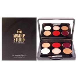 Make-Up Studio Professional Amsterdam Lip Shaping Palette - Super Handy Size Lip Shaping Palette, Lip Primer And 2 Beautiful Matte Lipstick Colors - Red Meets Purple - 1 Pc