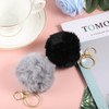 letcdfer Pom Pom Keyring Fluffy Faux Fur Fluffy Balls Keycjain