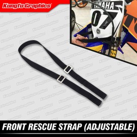 KUNGFU GRAPHICS Front Fork Pull Sling Leash for Motocross Enduro Recover Fallen Motorcycle Easily Lift Drag or Move As Tie-down