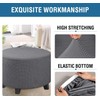 Round Stretch Ottoman Cover Slipcover Storage Ottoman Covers Folding Stool