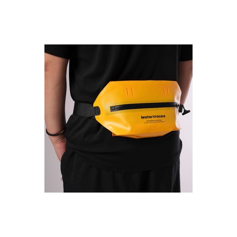 Riñonera impermeable, negro, amarillo, bandolera para kayak, rafting, natación, surf,