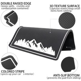 SENSHINE Dashboard Cover Mat for Subaru Forester Accessories 2019-2023 2024 Subaru Crosstrek Impreza 2018-2023 Interior Dash Insert Premium Custom (White Trim, Glow in Dark)(with Pattern)