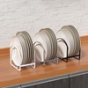 4 Pack Kitchen Plate Holder Organizer for Cabinet Space Saver