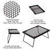 REDCAMP Folding Campfire Grill Heavy Duty Steel Grate, Portable Camp