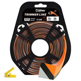 Cluparis 108-Feet Super Heavy Duty Trimmer Line .155-Inch-by-1-Pound Square Pro Trimmer Line Bulk 3-Component Tri-Extrusion Weed Eater String with Super Line Cutter