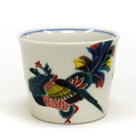 Sobachoko Stylish Kutani Ware Soba Bokokuchi Soba Bokokuchi Color Picture Phoenix Pottery Japanese Tableware Made in Japan