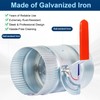 6 Inch HVAC Duct Backdraft Damper, Galvanized Iron Manual Volume