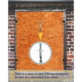 Hurricane Window Board-Up Clips Universal and Reusable Hurricane Storm Plywood Clips for Windows with Door Handles and Screws 1/2 inch 16 Pack (1/2")