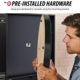 Viper by GLD Products Steadfast Dart Backboard with Shot King Sisal Board, Black