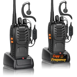 BAOFENG Walkie Talkies Long Range for Adults，radios Rechargeable walkie talkies with Earpieces 2 Way Radios UHF Handheld Transceiver Walky Talky with Flashlight VOX for Camping Hunting（2 Pack）