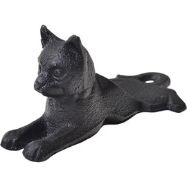 Heavy Duty Cast Iron Cat Door Stop Decorative Wedge Stopper Nail Free Anti-Collision Wall Protector Bedroom Design Stooper Vintage Decor Wedge Bumper Stopper Punch-Free Door Wedge cat