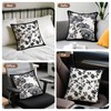 18x18 Couch Throw Pillow Cover,Pack of 2 Black Chenille Pillow