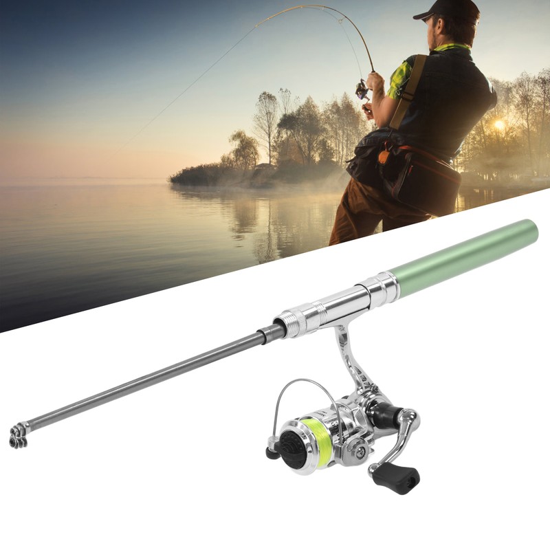 Portable Mini Pen Shape Fishing Rod Pole Pocket Retractable Fishing
