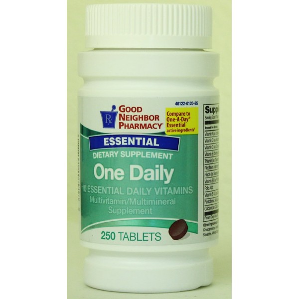 GNP One Daily 10 Essential Vitamins - 250 Tablets