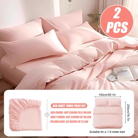 CutitiUU 2 Pack Disposable Bed Sheets for Travel,Single bed sheet, pink, 180 x 230 cm, suitable for 1.5 m beds,Bottom Sheet Portable Bedspread for Travel Hotel Camping Overnight Stay