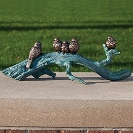 Roman – 22.25" Birds on a Branch Garden Statue, Decorative Outdoor Yard Décor, Nature-Inspired Gift for Bird Lovers
