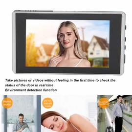 Generic 1080P Peephole Camera, 4.5 Inch Screen Smart Digital Doorbell, Color Night Vision Human Body Detection Door Viewer, Peep Hole Camera for Front Door Wireless (Silver), Genericbce4w5xv0o-11