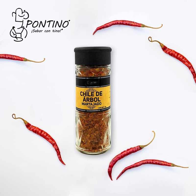Pontino Chile de Árbol Martajado 44 Gramos 2 Piezas