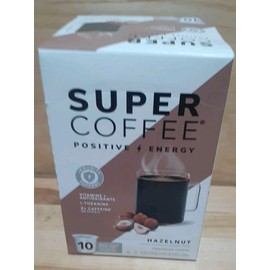 SUPER COFFEE  HAZELNUT 10 k-cup Positive Energy Brew Keto L-THEANINE ANTIOXIDANT
