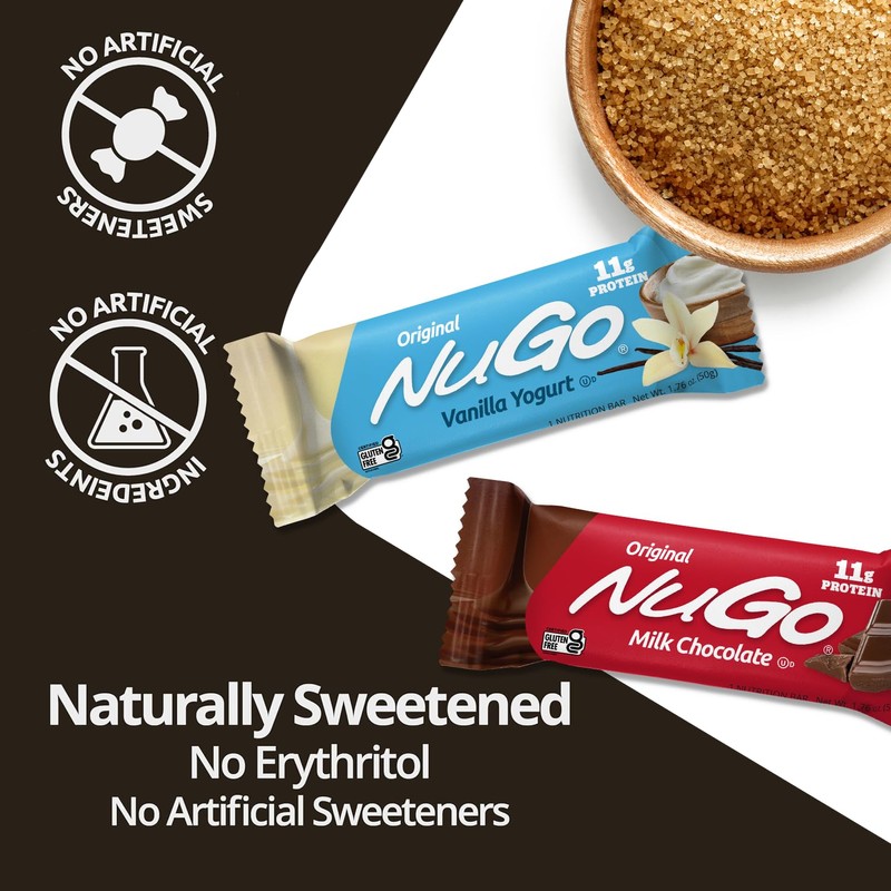 NuGo Protein Bar, Orange Smoothie, 11g Protein, Gluten Free, 15