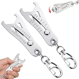 IONPSHG2Pcs Thread Checker Nut and Bolt Thread Checker with Keychain Portable Bolt Size Finder Verification Tool with Inch & Metric Bolt Size Finder Verification Tool for Fast and Precise Measurement