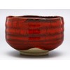 Mino Ware Matcha Bowl, Demon Crimson