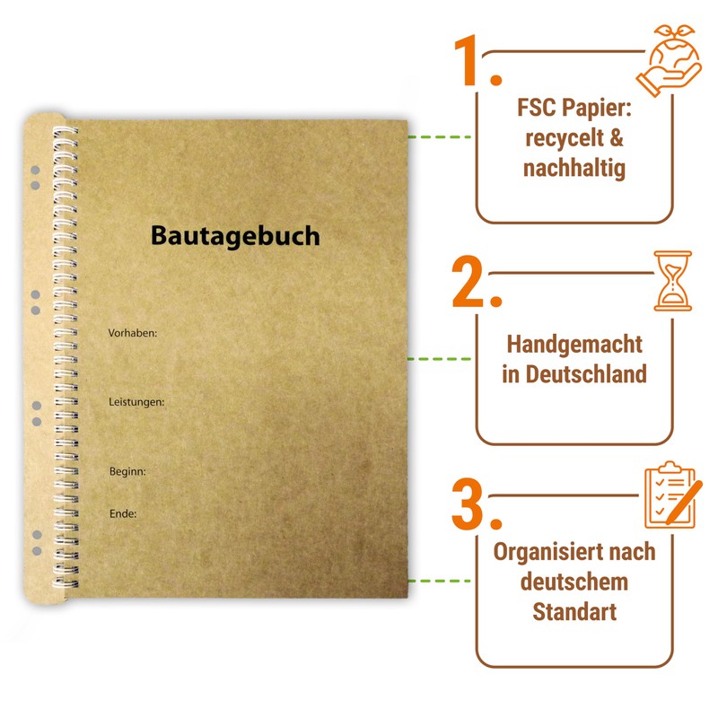 Professional Construction Diary for Construction Site as a Construction Diary