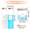 3 Pcs Glass Laundry Storage Containers Set, Airtight Containers with