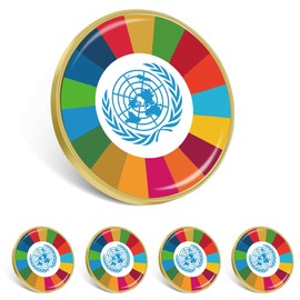 12/Pack -United Nations Lapel Pins Bulk -Sustainable Development Goals Brooch SDGs Badge Pin Button Rainbow Pride Lapel Pin