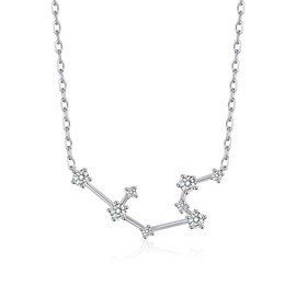 Philip Jones Aquarius Star Sign Zodiac Constellation Necklace with Zircondia® Crystals