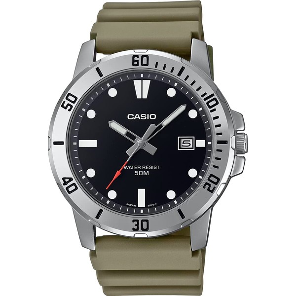 Casio MTP-VD01 Series Standard Analog Quartz Men's Watch, Military, Overseas