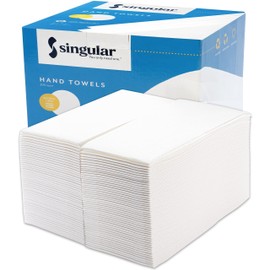 AH AMERICAN HOMESTEAD - Disposable Hand Towels for Bathroom - White Linen Like Guest Napkins - Bathroom Paper Towels for Guests - Ideal for Paper Dinner Napkins (200 Count- Quilted Soft - 15.5" x 12")