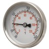 Miljoco B259951-2W Hot Water Bi-Metal Thermometer, 2-1/2" Dial, 2" Brass