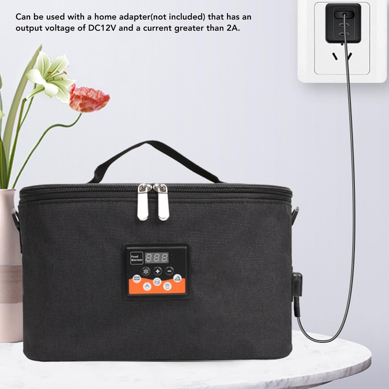 Car Food Warmer Bag for Travel & Camping, 8L Portable