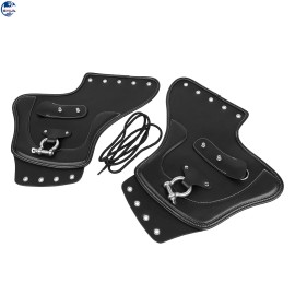 Unbranded Motorcycle Heat Saddle Shield PU Leather Deflector Fit For Harley Bikes Touring