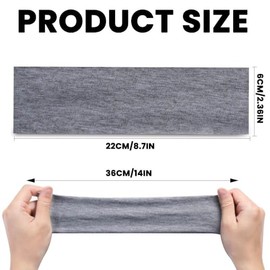 XOYTN XOYTN 10Pcs Cotton Stretchy Headbands, Soft Fashion Elastic Head Bands Breathable Jersey Fabric Women Headbands for Workout Running Sport Exercise