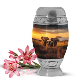 Yatskia Elephant Small Urns for Human Ashes Keepsake, Urn for Ashes for Women, (Pack of 1, 3 Inch)