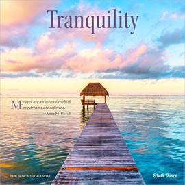 Tranquility 2026 12 X 24 Inch (Hanging) Monthly Square Wall Calendar Plastic-Free