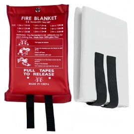 Wagotnbao Fire Blankets Emergency for Home,39.4"x39.4" Emergency Fire Blanket for Kitchen Office School Warehouse Car Camping Grill Fireplace. (1 Pack)