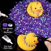 5000pcs 3mm Resin Rhinestones Bulk, Dark Purple AB Flatback Round