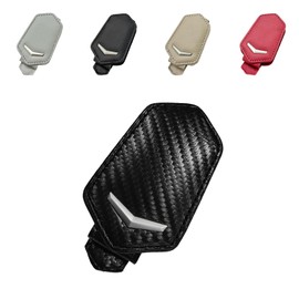KVAEY Sunglasses Holders for Car Sun Visor, Magnetic Auto Visor Eyeglasses Holder Ticket Card Clip, Multifunctional Leather Sun Visor Glasses Hanger Mount Clip, Car Accessories (Carbon Fiber)