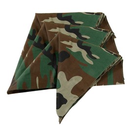 Trimming Shop Camouflage Cotton Unisex Bandana Headband Scarf, Head wrap, Lightweight, Breathable and Durable for Wristband, Headwear, Raves, Parties, 54cm