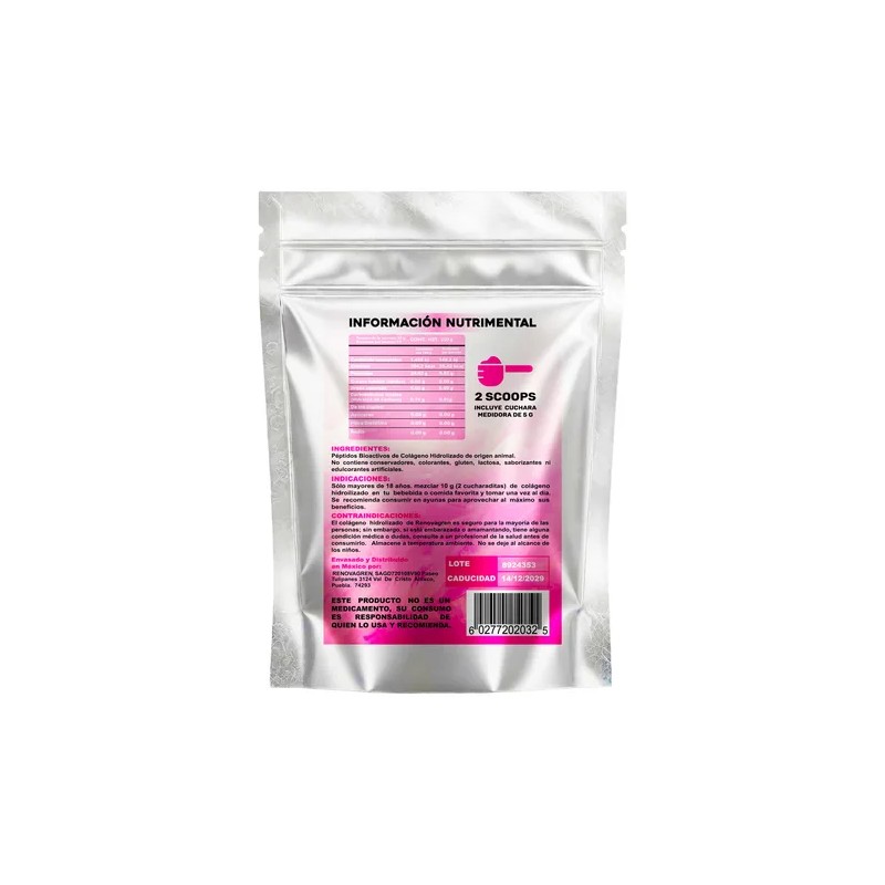 Péptidos Colágeno Aleman Hidrolizado 100% Puro En Polvo 250g