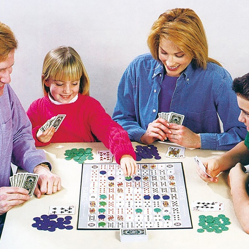 Exciting Strategy Card Game with Folding Board and Playing Chips