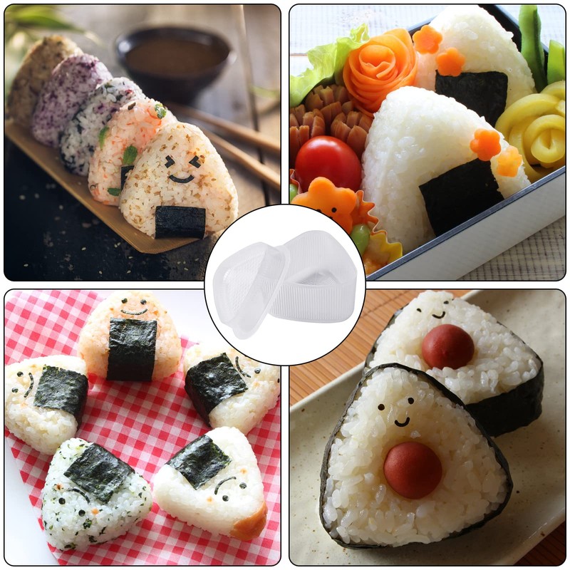 4 Pcs Triangle Sushi Mold, Rice Ball Maker Mold, Triangular
