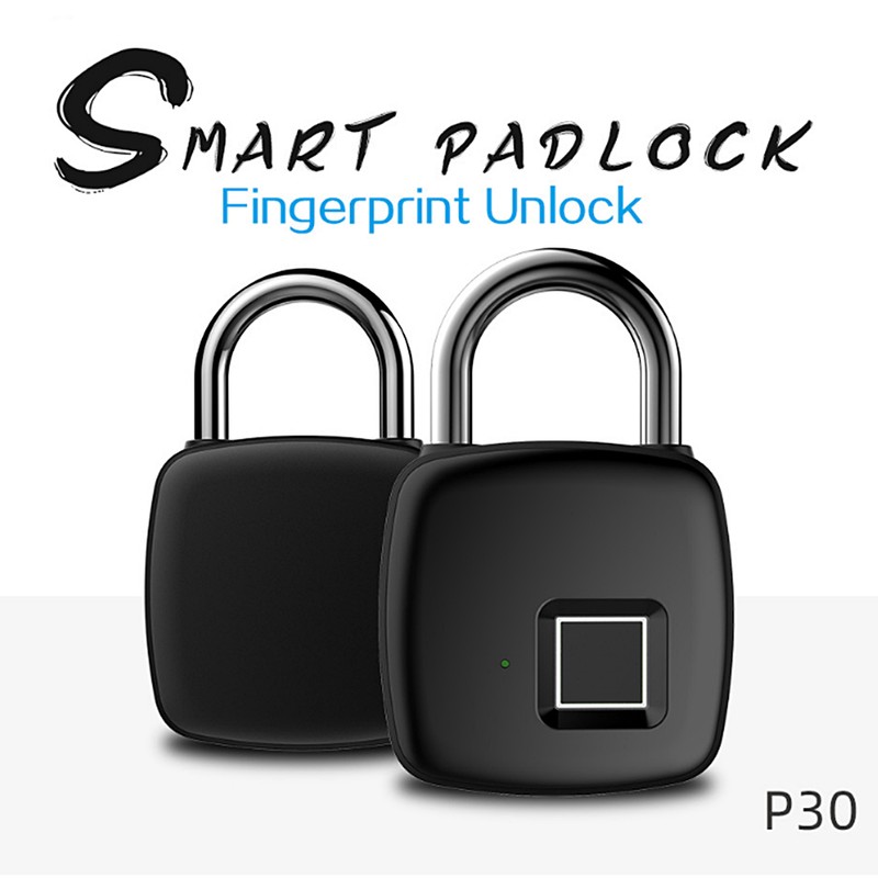 P30 Smart Keyless USB Rechargeable Lock Biometric Fingerprint Padlock Anti