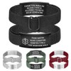 Pulsera personalizada de alerta médica, pulsera de identificación de acero